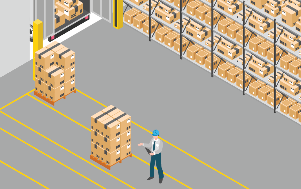 Warehouse worker doing a quality check on goods being shipped