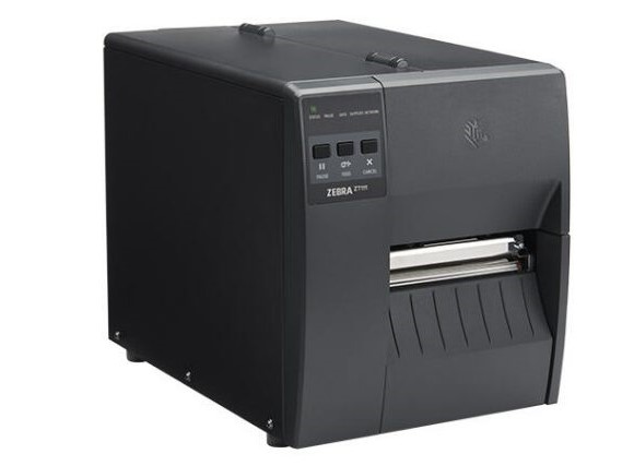Zebra ZT111 industrial printer from the side