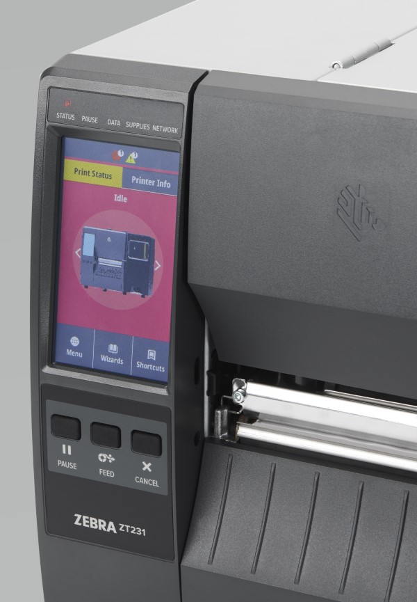 Zebra ZT231 printer with display