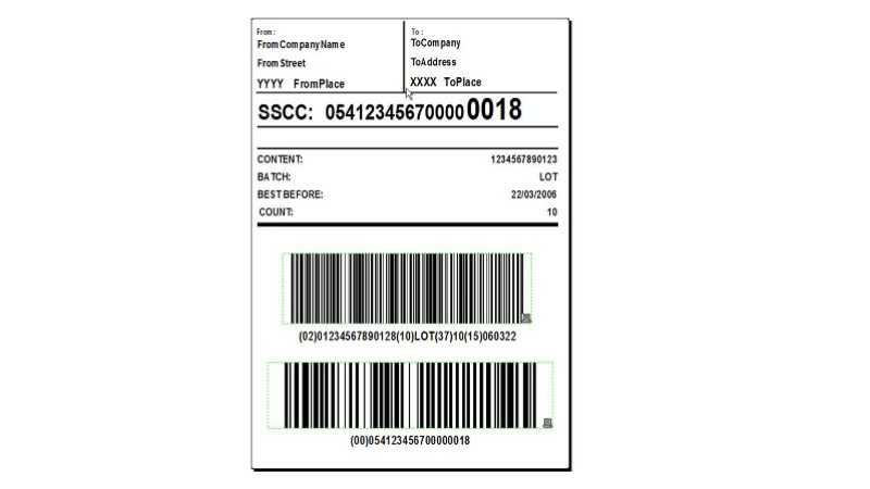 SSCC labels on pallets