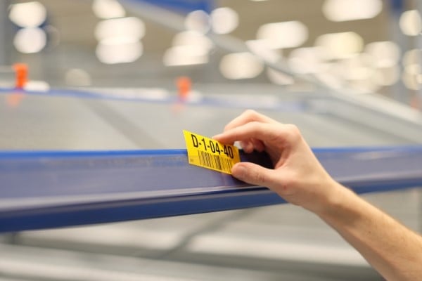 Labels for barcodes warehouse locations