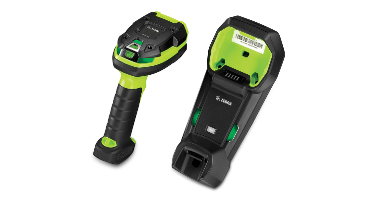 Zebra DS3600-XR Ultra-Rugged Scanner in cradle